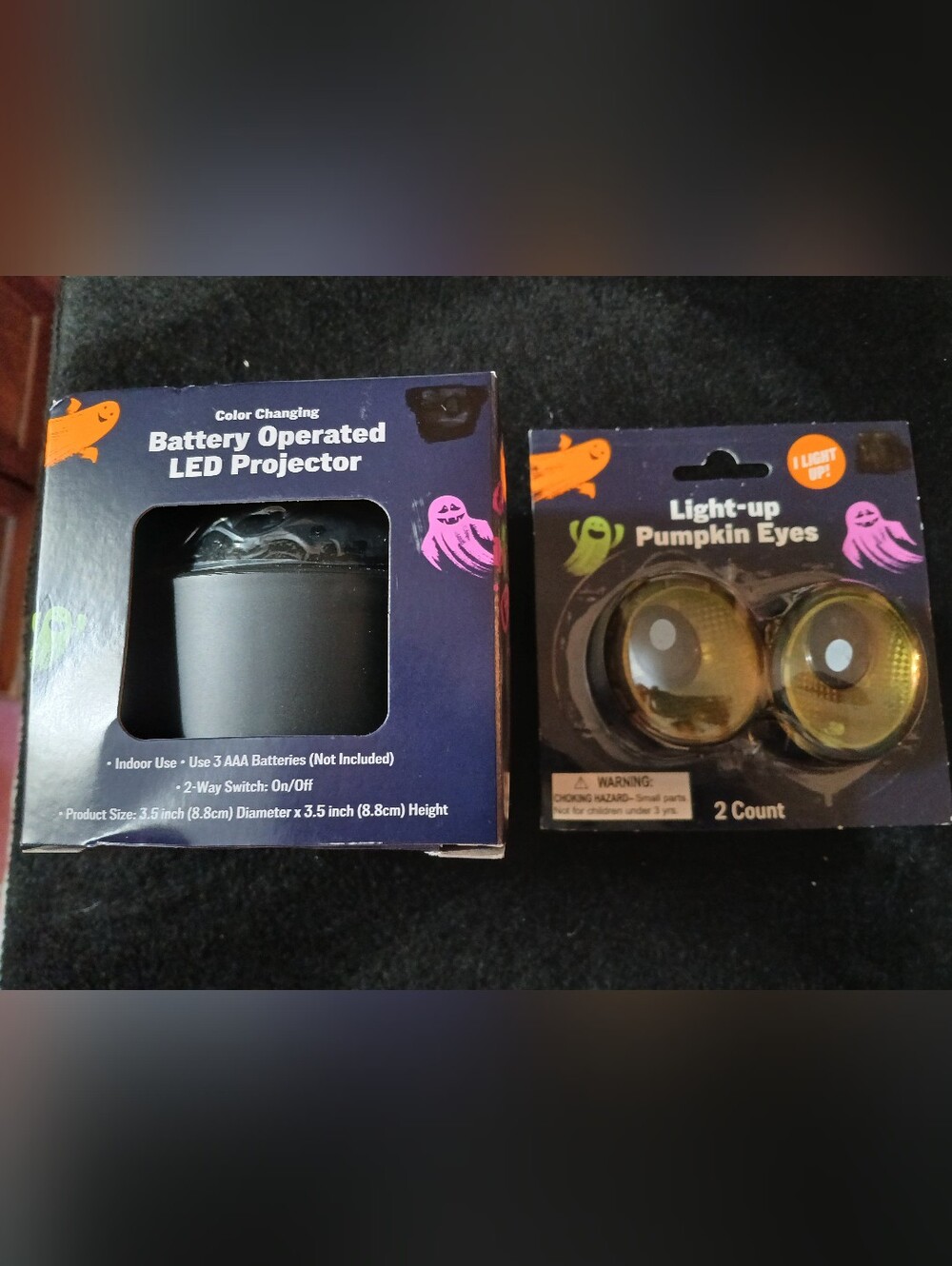 DG Halloween Battery Operated LED Projector & Light Up Pumpkin Eyes NEW